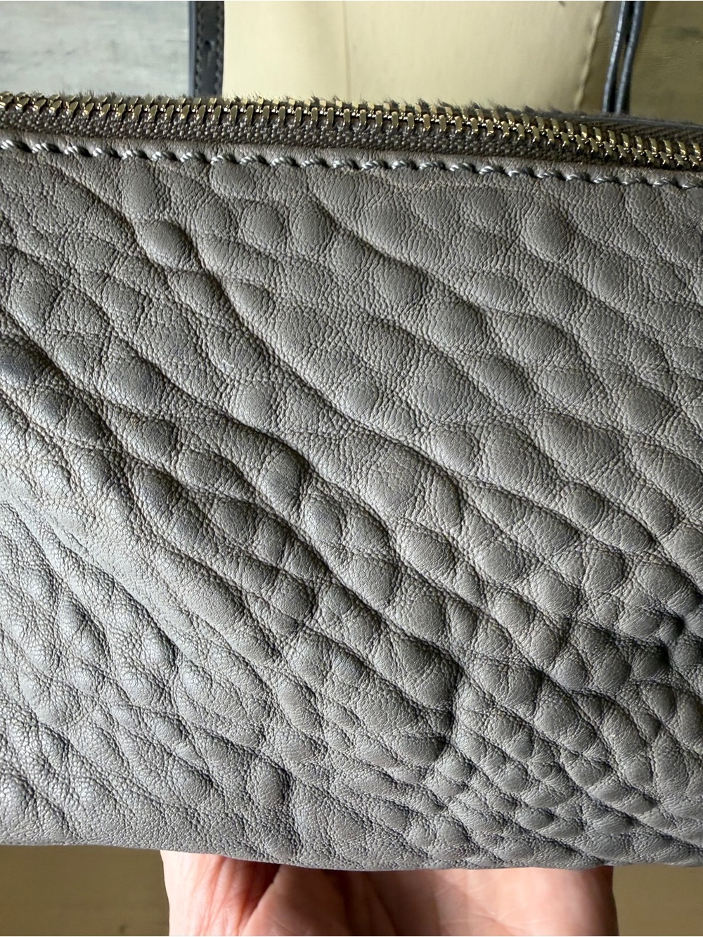 Givenchy Gray Pony & Pebbled Leather Crossbody Pandora - Picture 12 of 16